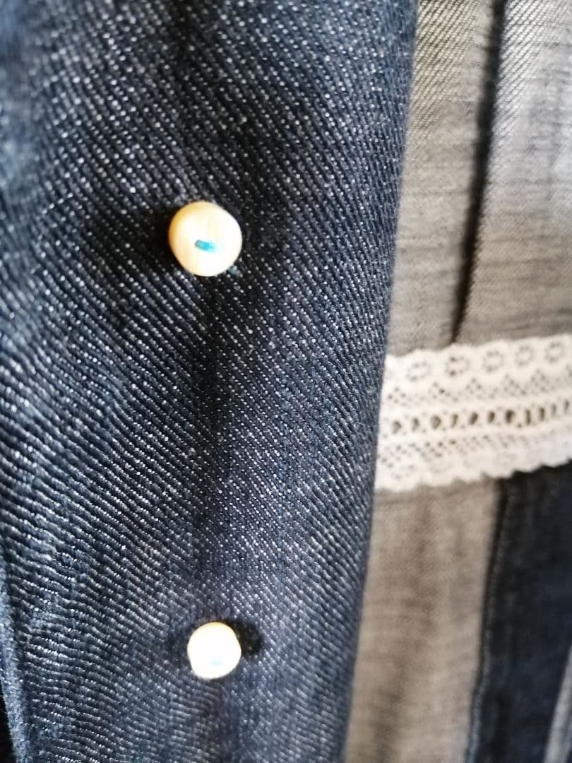 45R コットンデニム　ロングチェスターコート　サイズ2
