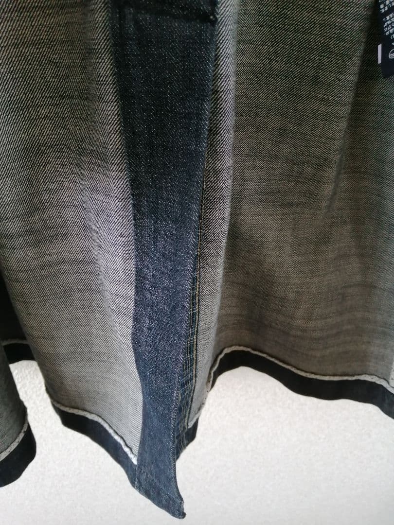 45R コットンデニム　ロングチェスターコート　サイズ2