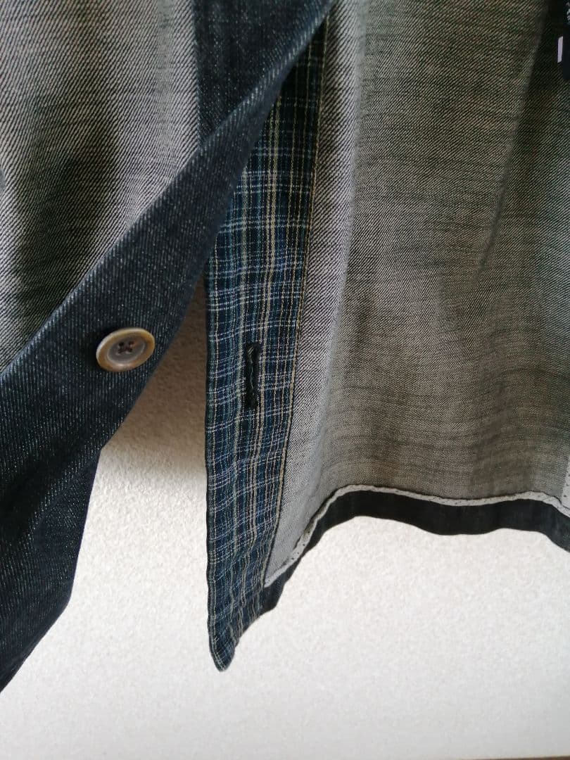 45R コットンデニム　ロングチェスターコート　サイズ2