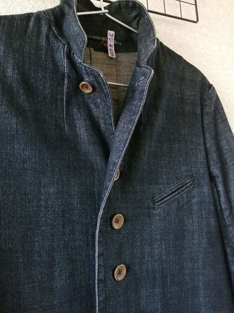 45R コットンデニム　ロングチェスターコート　サイズ2