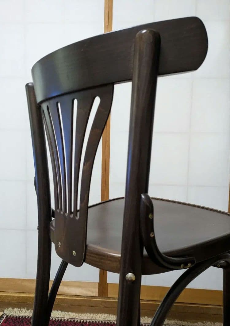 hayu！ダークブラウン 木製バースツール