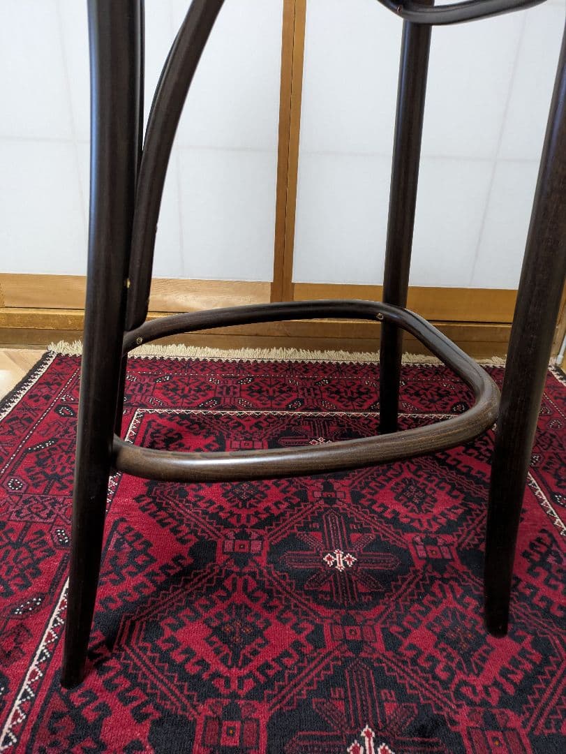 hayu！ダークブラウン 木製バースツール