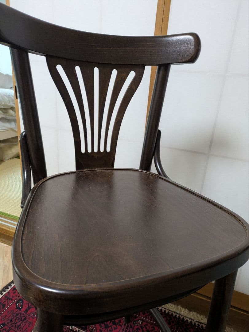 hayu！ダークブラウン 木製バースツール