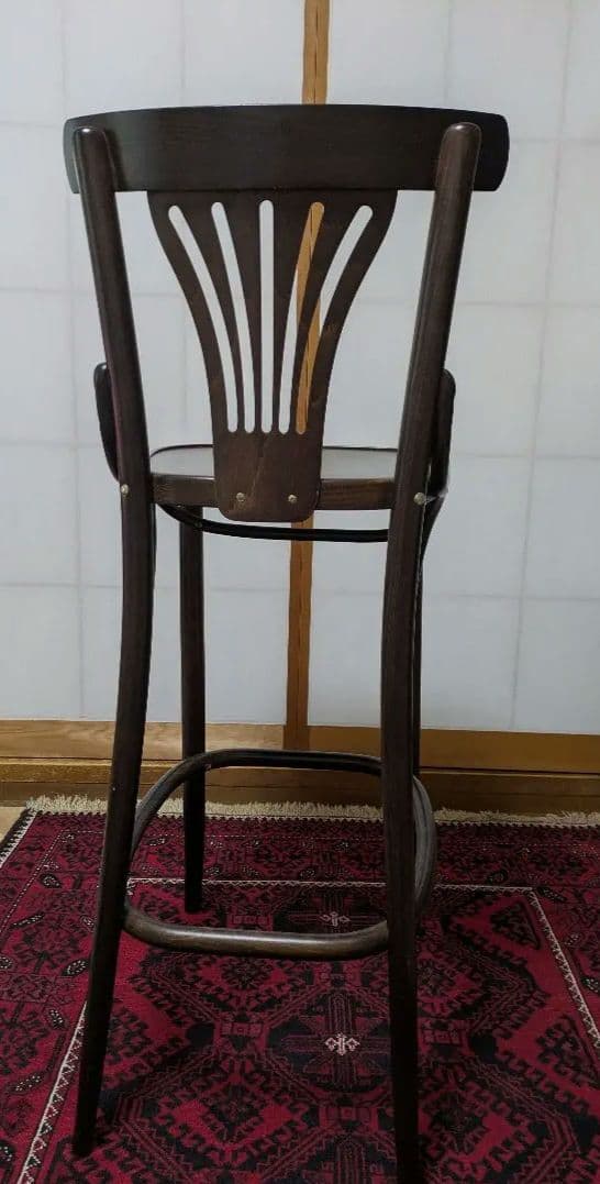 hayu！ダークブラウン 木製バースツール