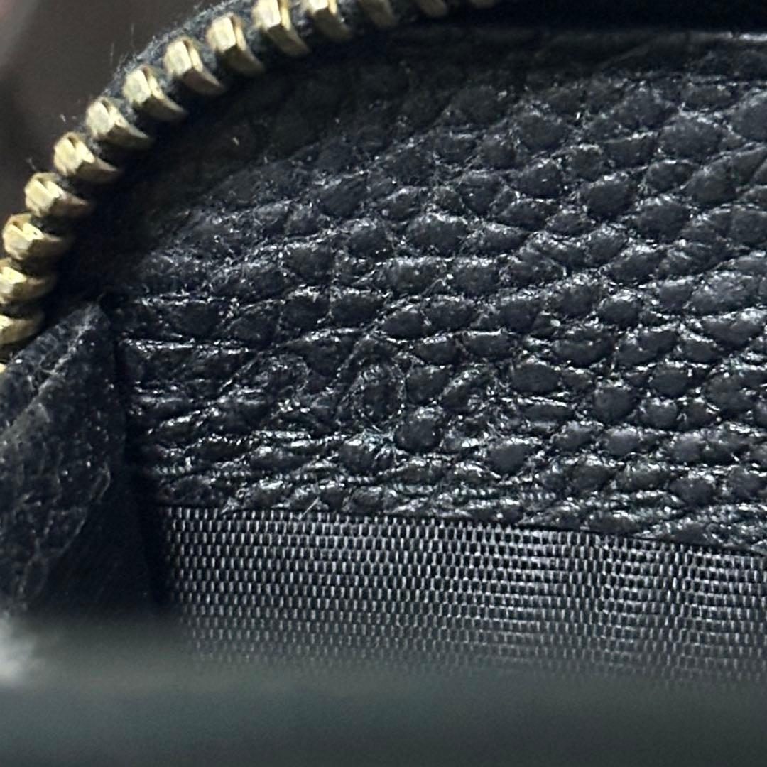 PRADA プラダ　長財布　ラウンドファスナー　シボ革　ゴールドロゴ