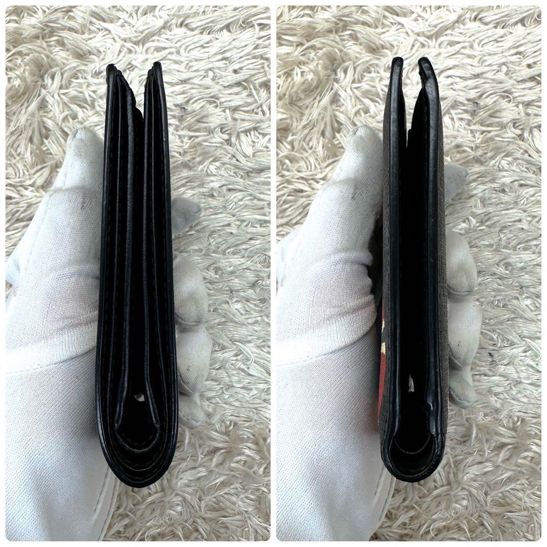 【極美品】グッチ キングスネーク 二つ折り財布 ブラック スプリーム