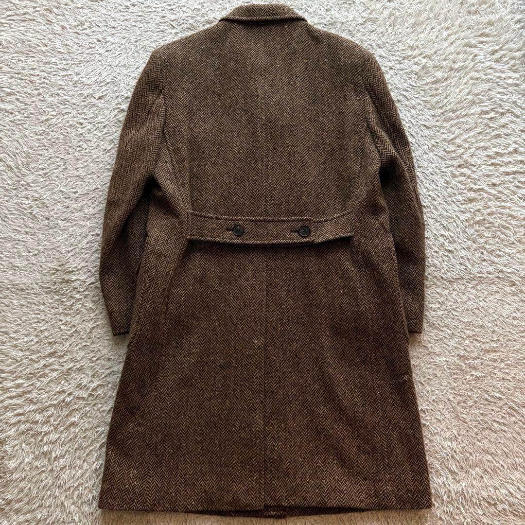 ★希少 Lサイズ★ NEWYORKER ロングチェスター ヘリンボーン ツイード