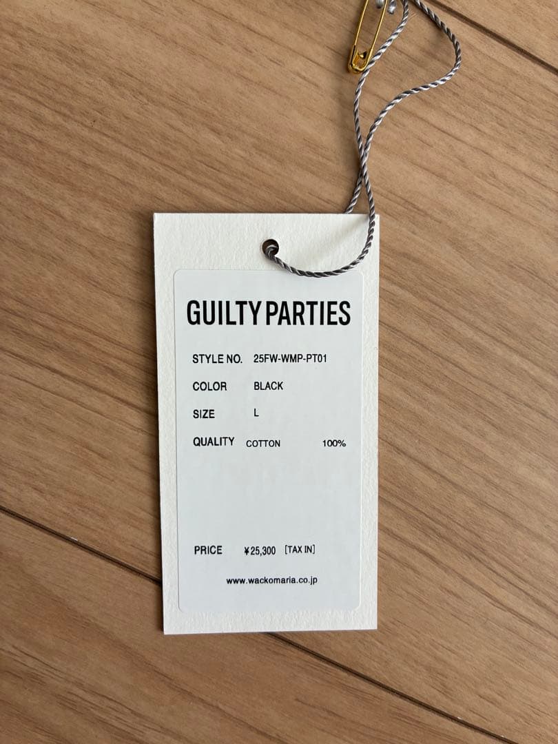 WACKO MARIA パンツ　 Lサイズ　ブラック　ワコマリア