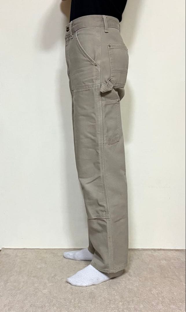90年代 Carhartt 28×32 ダブルニー ペインターパンツ カーキ
