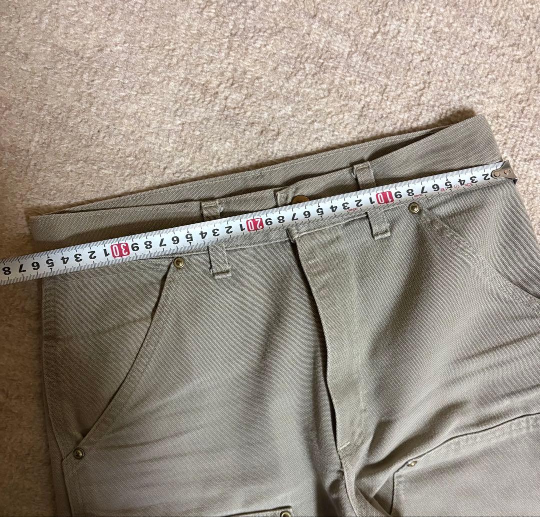 90年代 Carhartt 28×32 ダブルニー ペインターパンツ カーキ