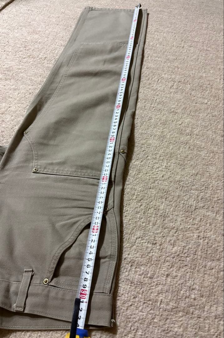 90年代 Carhartt 28×32 ダブルニー ペインターパンツ カーキ