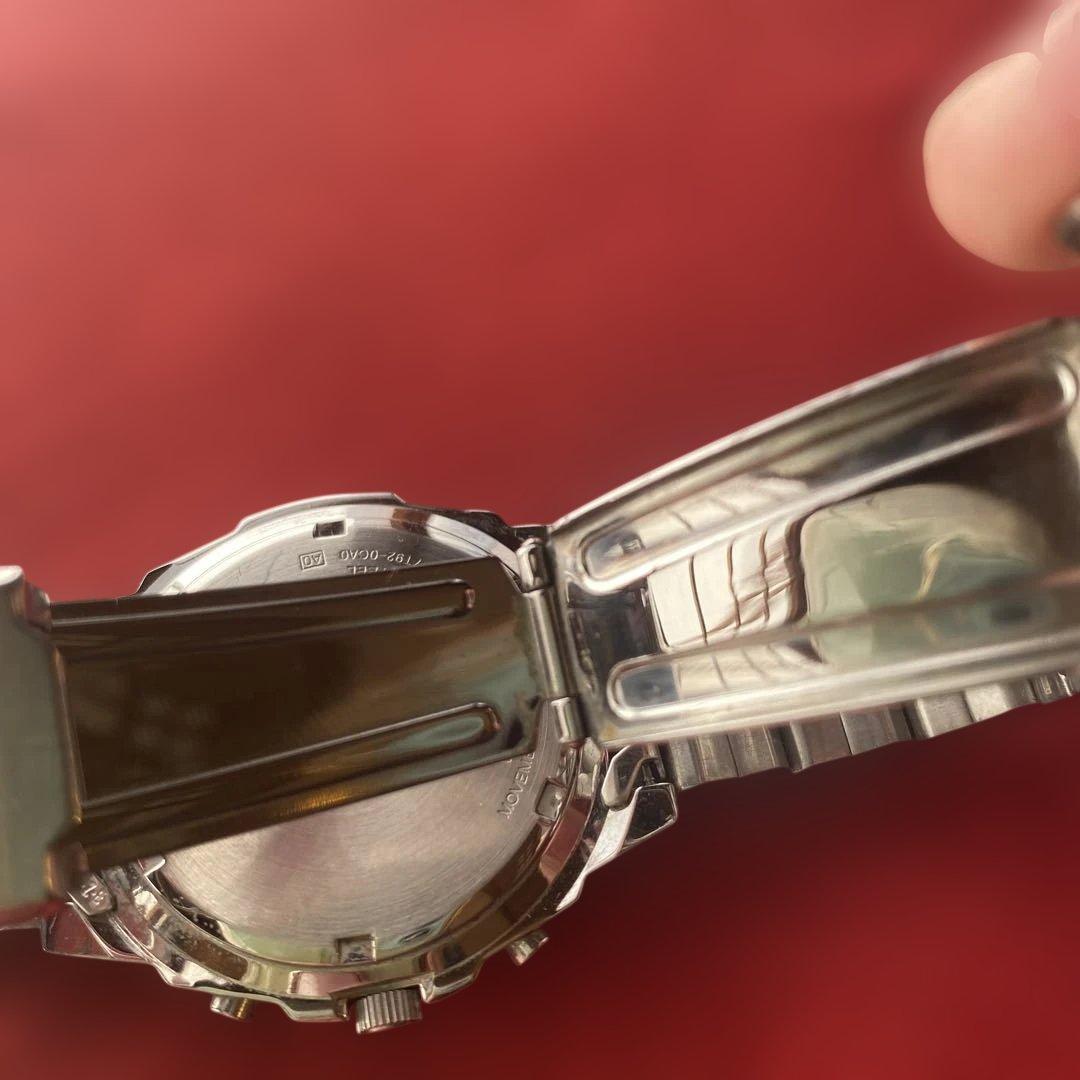 SEIKO クロノグラフSND 495腕時計レッド　電池交換済