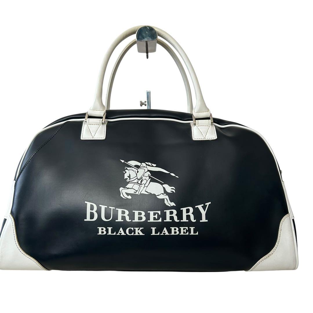 ✨希少✨ Burberry Black Label デカロゴ ボストンバッグ