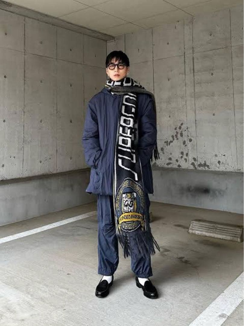 新品未使用 sublations FOOTBALL SCARF ASHBLACK