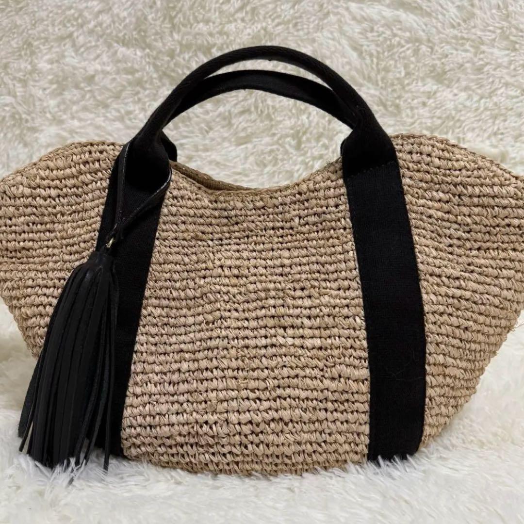 ヴィオラドーロ SANDRO かごバッグ ラフィア ベージュ V-8087