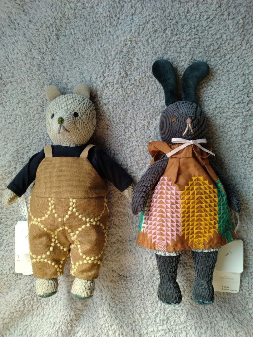ミナペルホネン　ぬいぐるみ　2個セット　うさぎ　くま