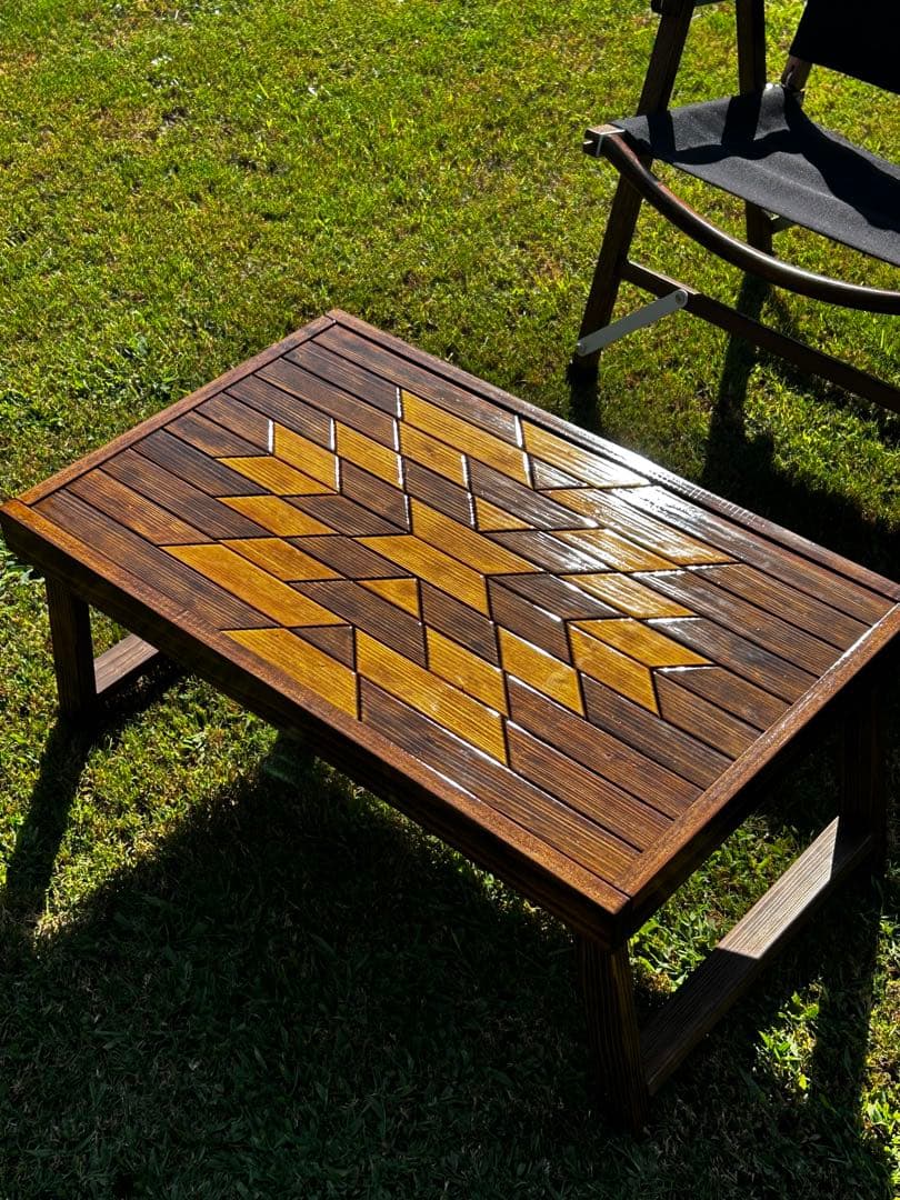 オルテガ　テーブル　キャンプ　ローテーブル折りたたみ（W×R）