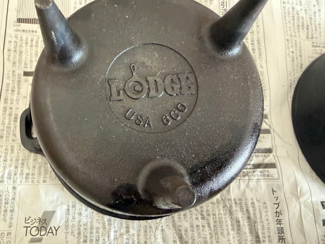 Lodge ロッジ鋳鉄6インチダッチオーブン 、6インチスキレット、底網セット