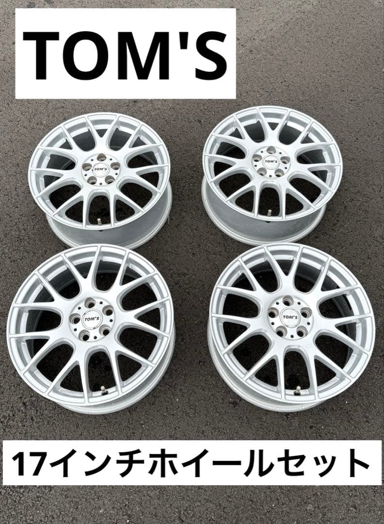 TOM’s トムス 17×7.0J +48 PCD100 5H ホイールセット