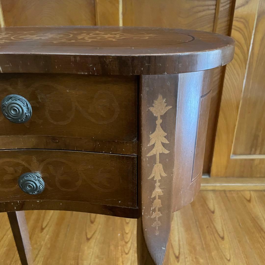 【送料込み】猫脚 アンティーク コンソール サイドテーブル 2段チェスト