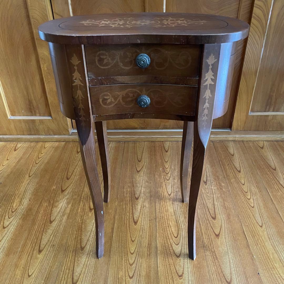 【送料込み】猫脚 アンティーク コンソール サイドテーブル 2段チェスト