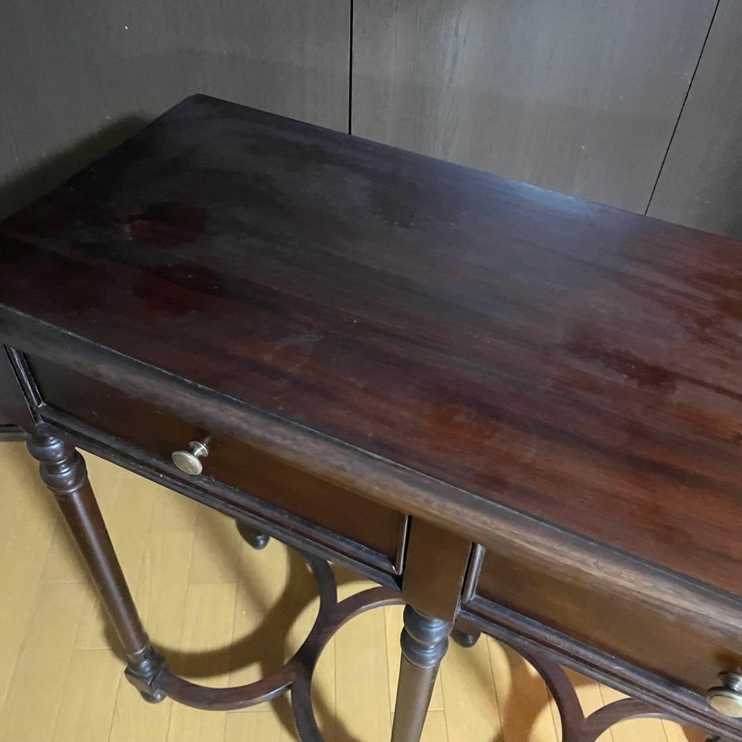 アンティーク家具調 コンソールテーブル アンティーク 飾り台 引出し付 英国家具