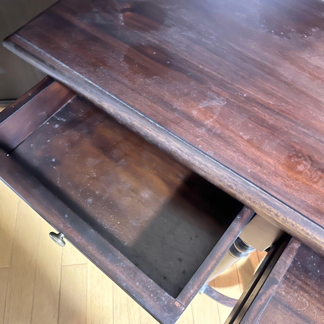 アンティーク家具調 コンソールテーブル アンティーク 飾り台 引出し付 英国家具