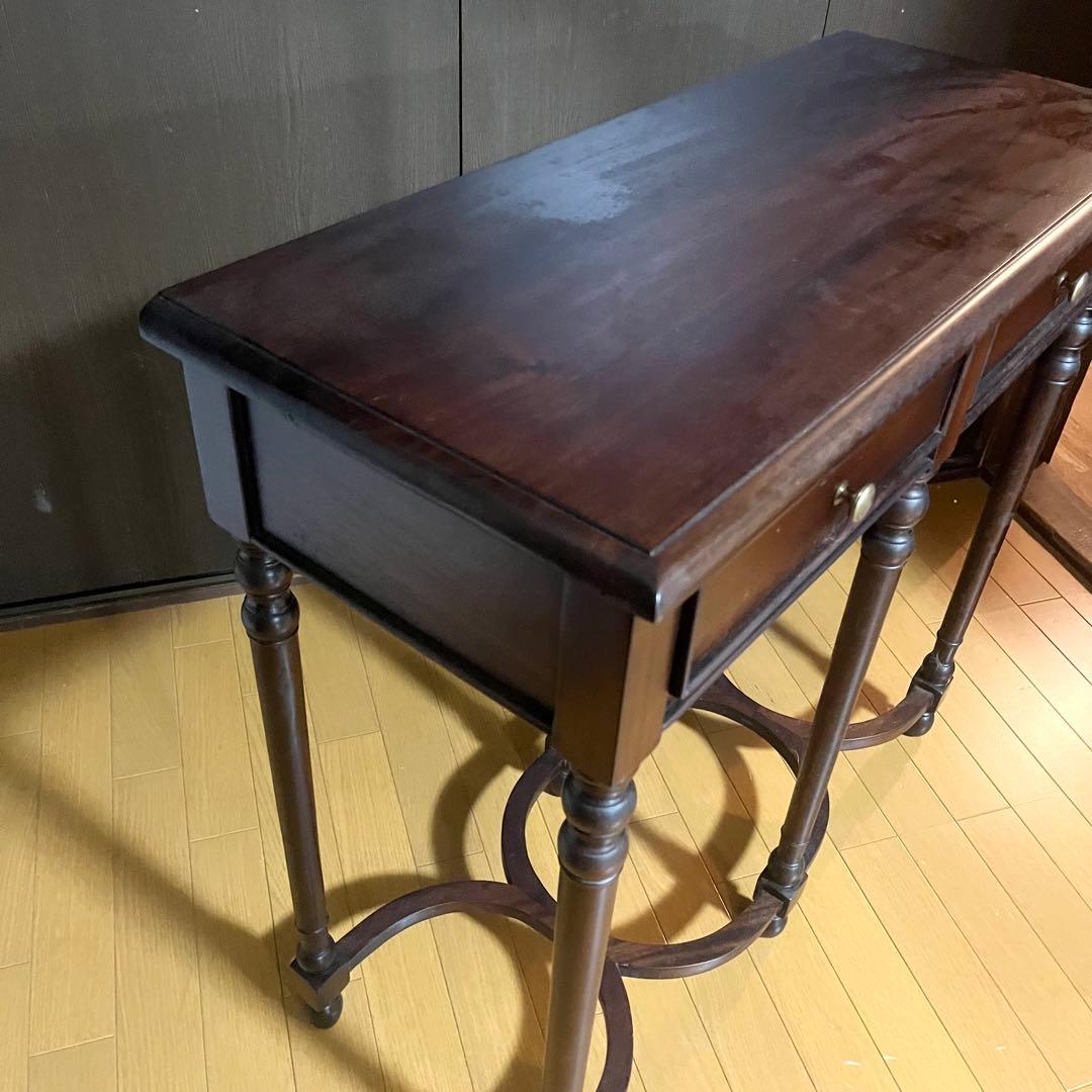 アンティーク家具調 コンソールテーブル アンティーク 飾り台 引出し付 英国家具