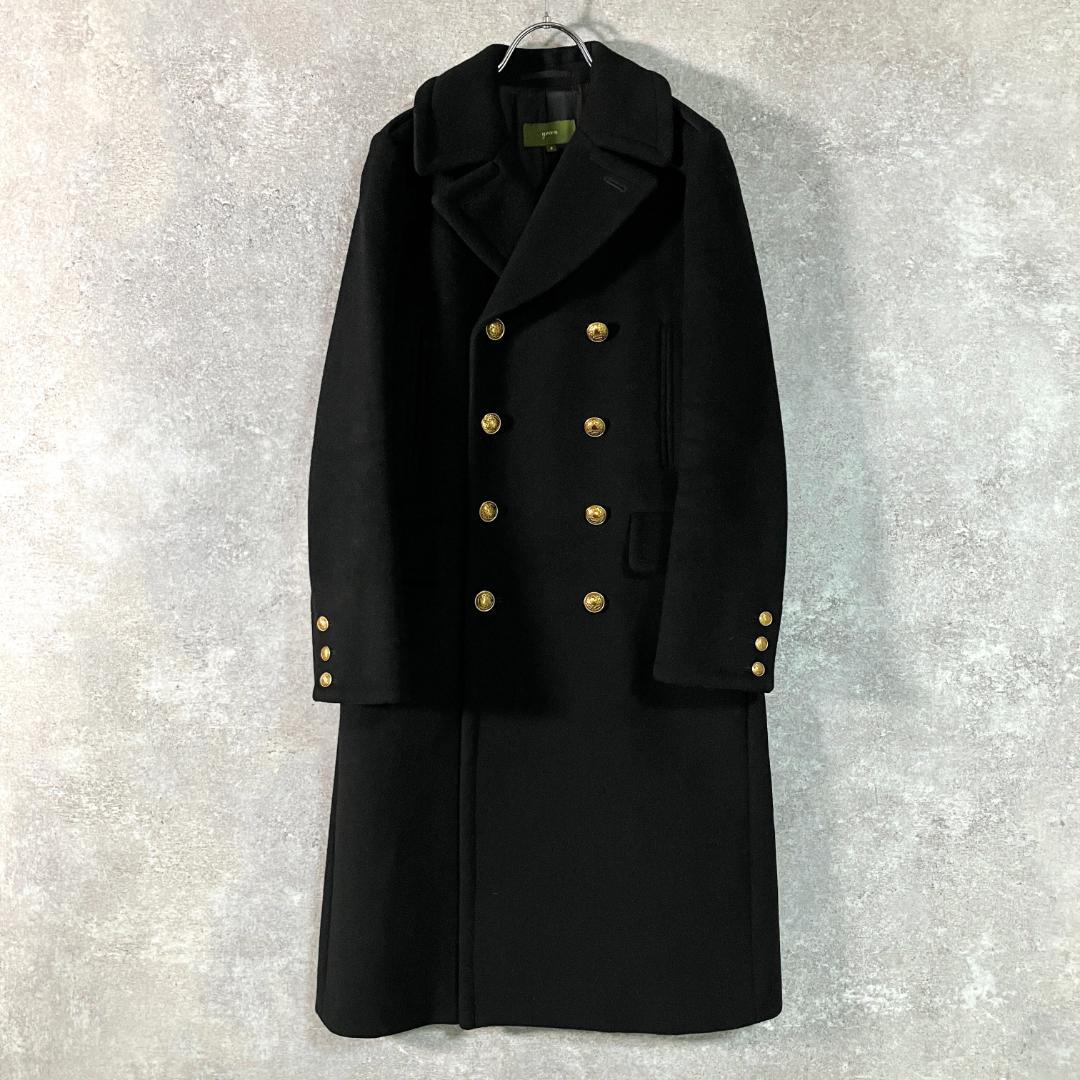 green　ナポレオンコート ピーコート　ロング　ダブル　金ボタン　ブラック