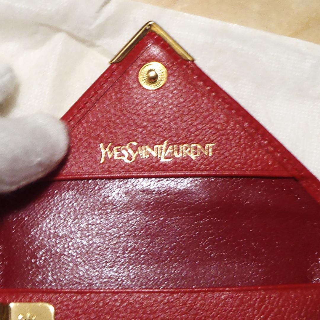 Yves Saint Laurent 赤 レザー キーケース