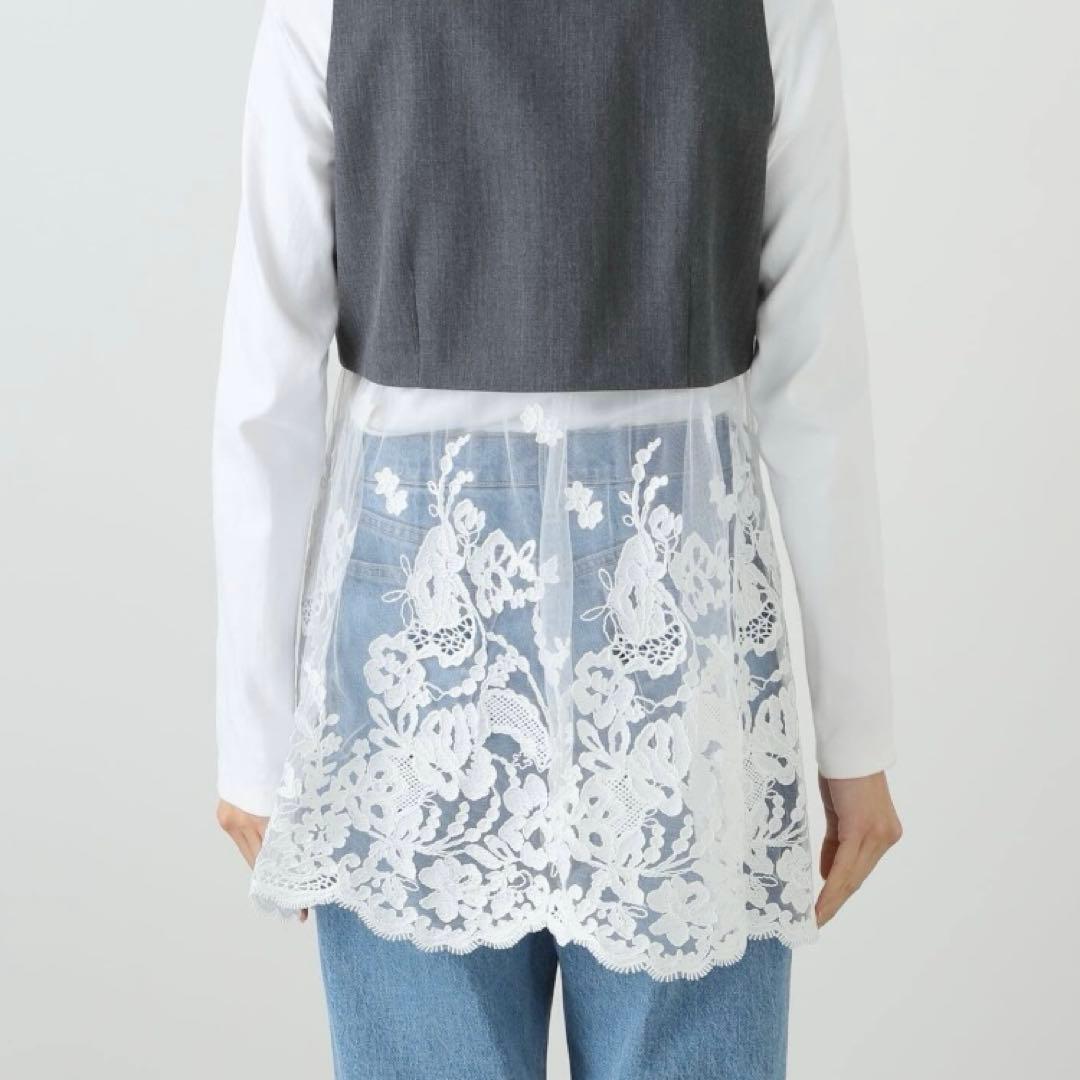 イエナ チュールレースノースリーブベスト