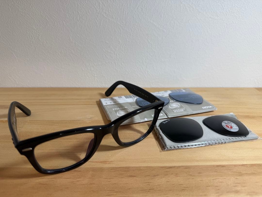 レイバンウェイファーラーRB2140F 調光偏光クリアブルーレンズ美品3種セット