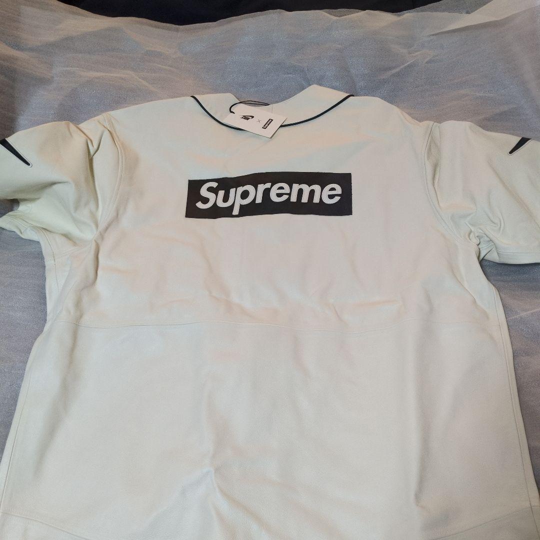 Nike Supreme XL ホワイト Baseballシャツレザー