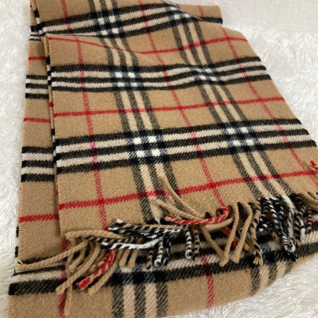 Burberrys 定番ノバチェック柄マフラー 100%ラムウール
