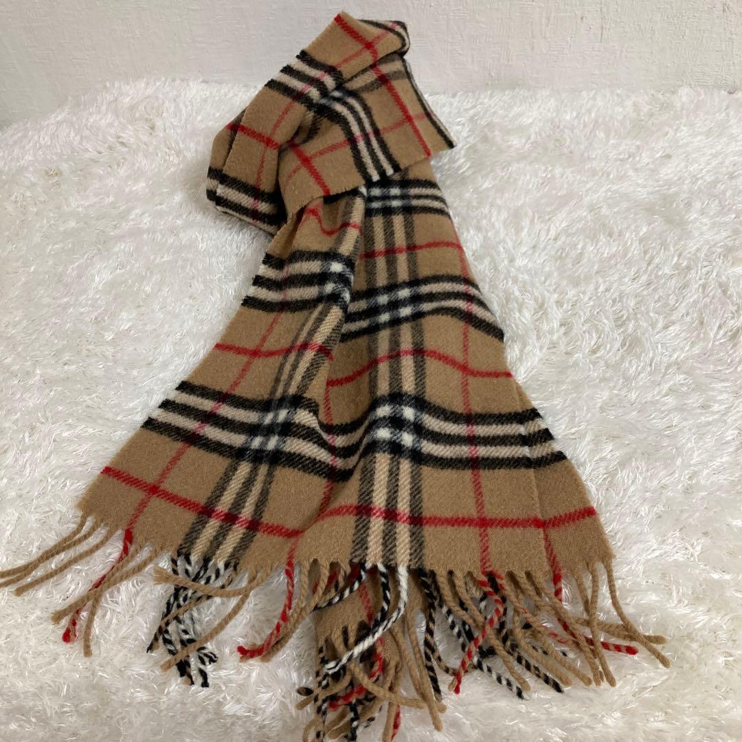 Burberrys 定番ノバチェック柄マフラー 100%ラムウール