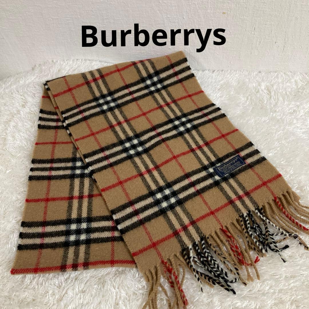 Burberrys 定番ノバチェック柄マフラー 100%ラムウール