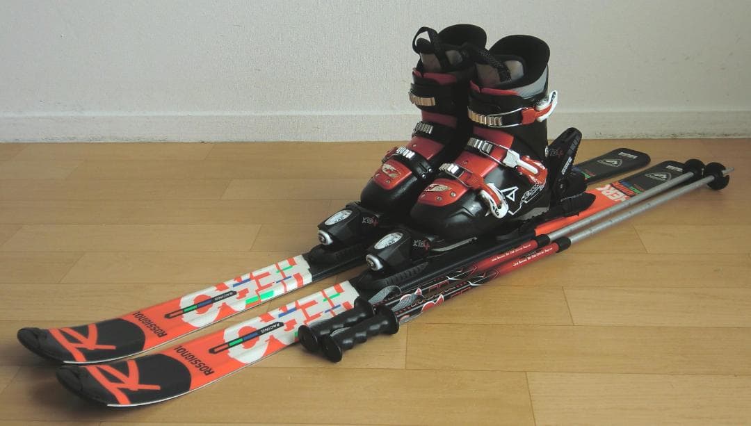 ■■1月限定■送料無料■ロシニョール■子供用スキーセット■板120靴22.5■■