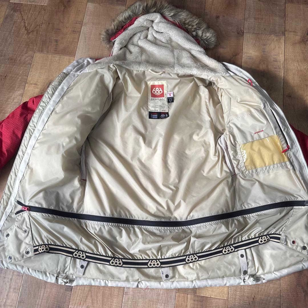 686 PARK LAN レディース　ウェア　赤　迷彩パンツ スノーボード　S