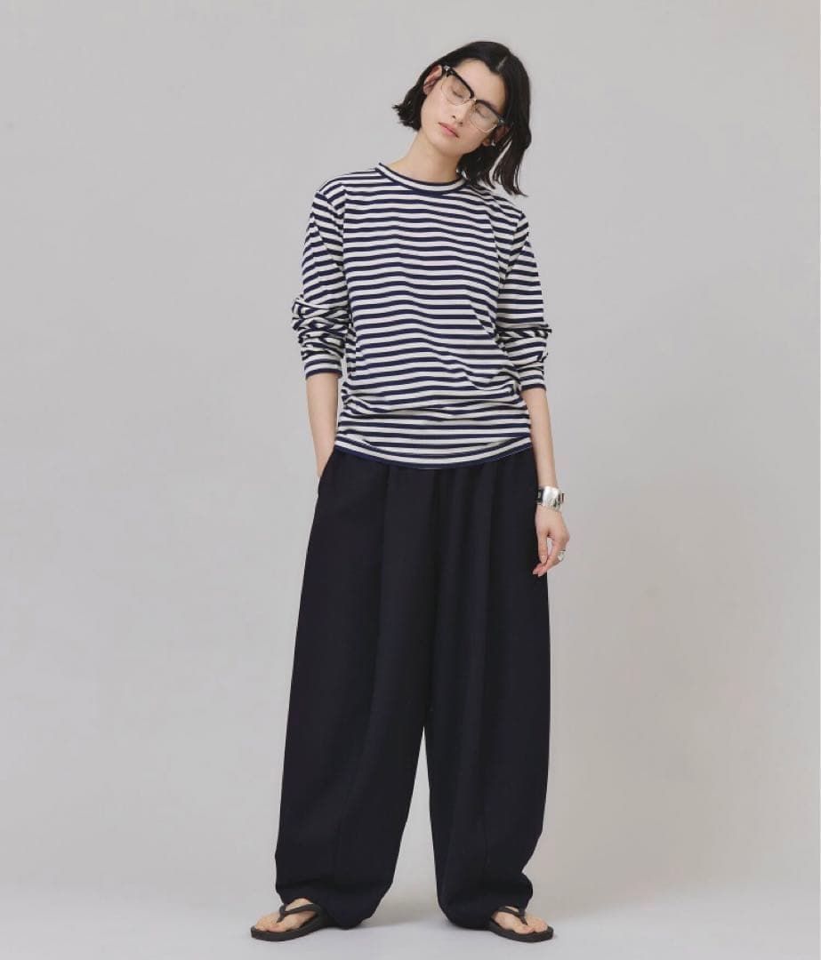 カレンソロジー＜&RC＞ボーダーロングスリーブプルオーバー/ネイビー・エクリュ