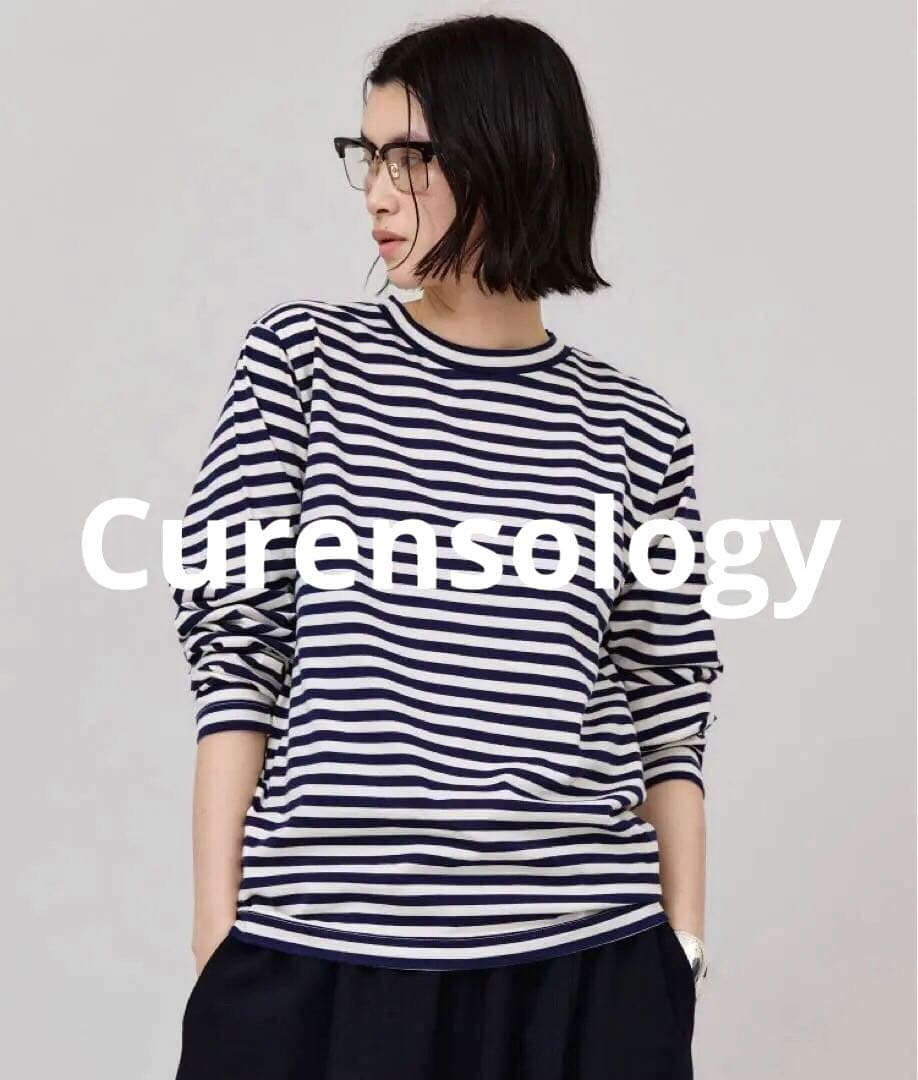 カレンソロジー＜&RC＞ボーダーロングスリーブプルオーバー/ネイビー・エクリュ