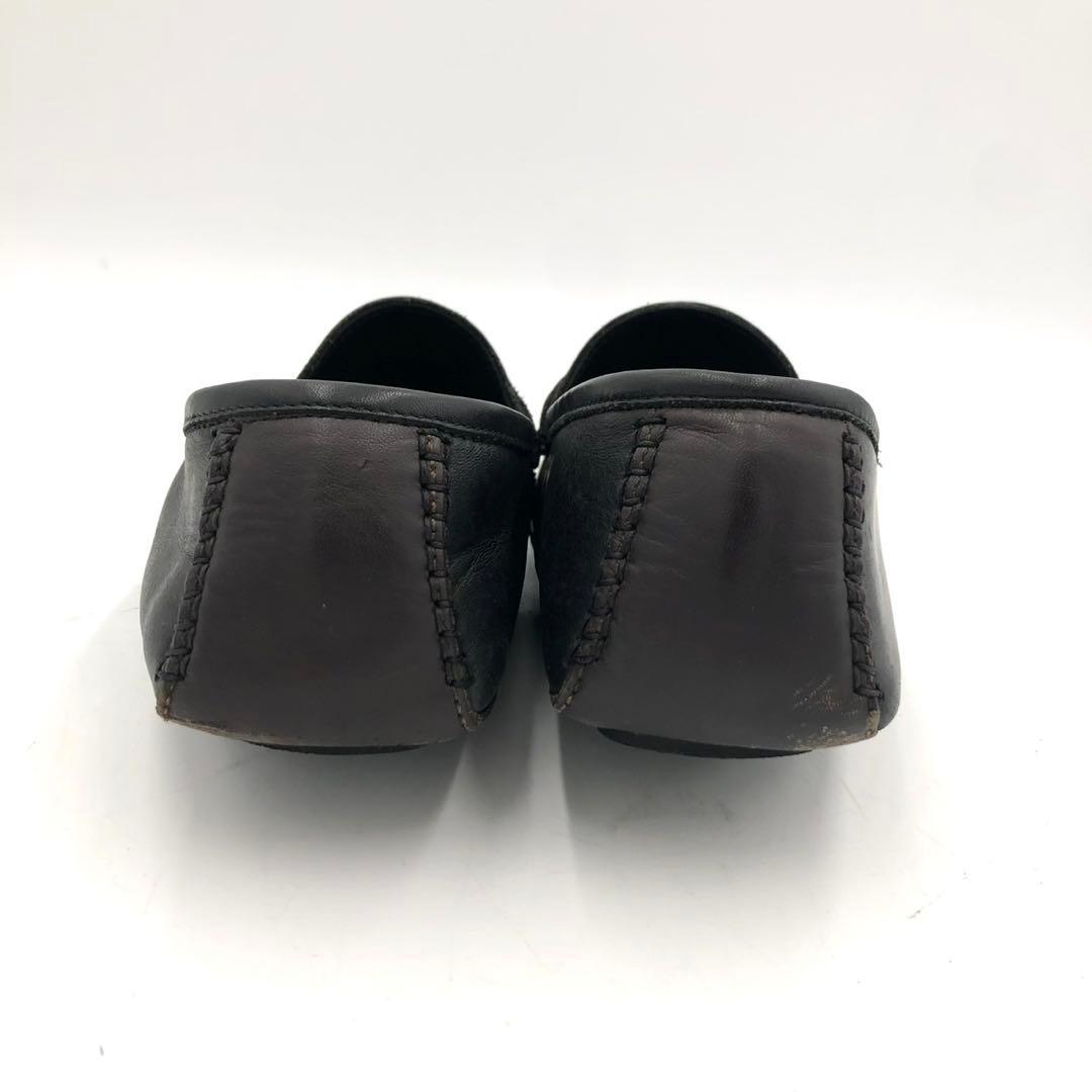 GUCCI グッチ ビットローファー 42 27cm 黒　レザー モカシン