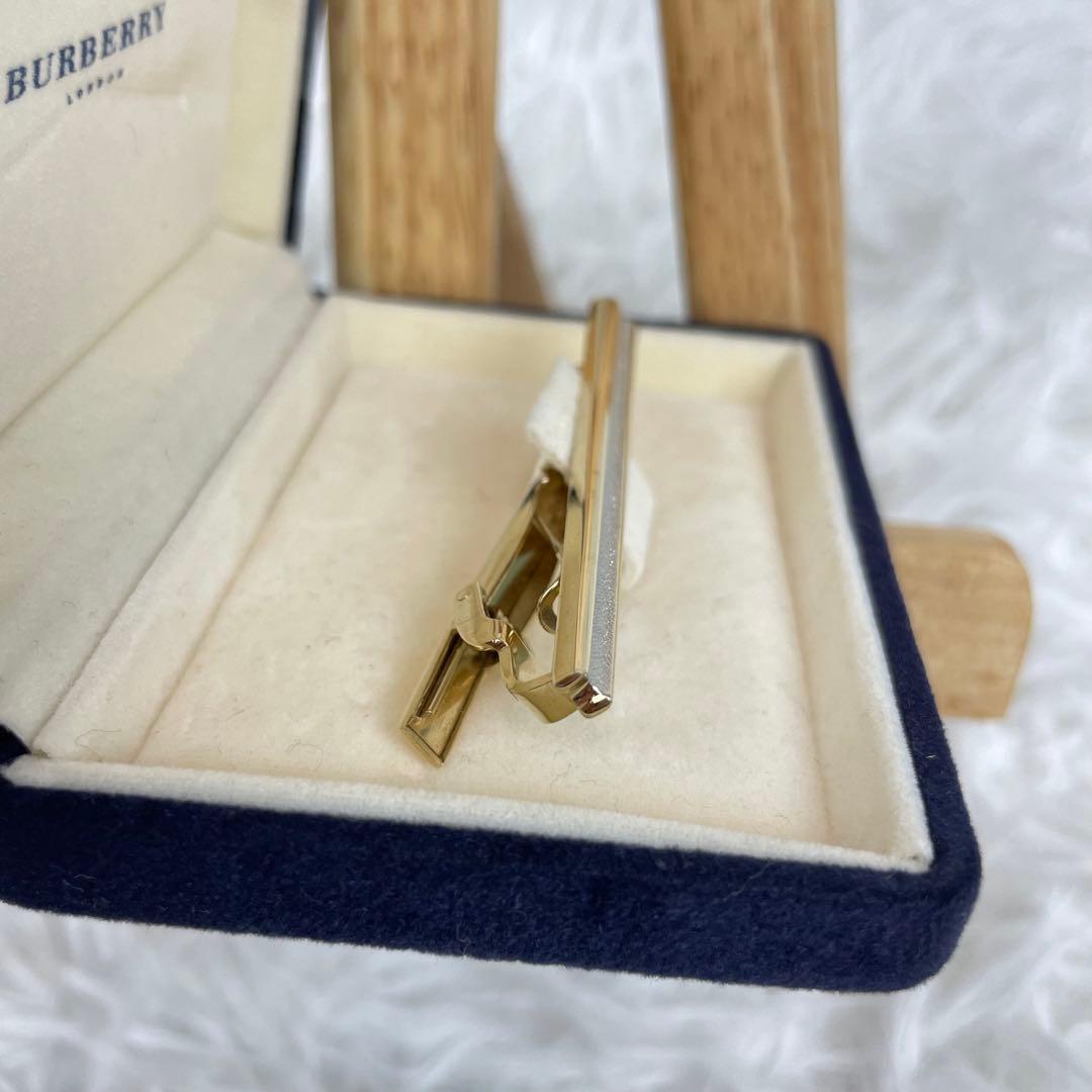 極美品✨BURBERRY✨バーバリーロンドン✨ネクタイピン✨金銀コンビカラー✨