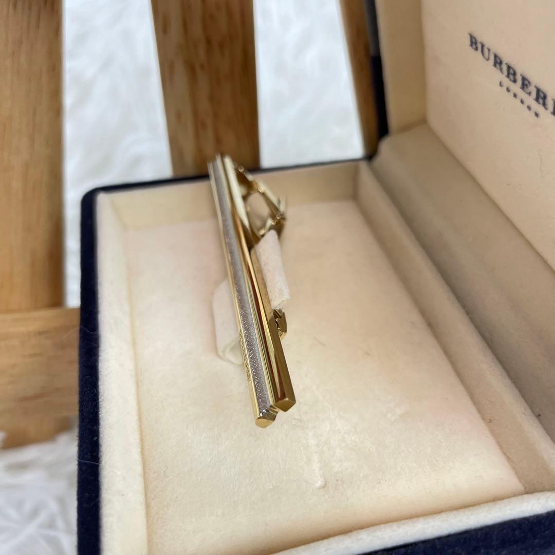 極美品✨BURBERRY✨バーバリーロンドン✨ネクタイピン✨金銀コンビカラー✨