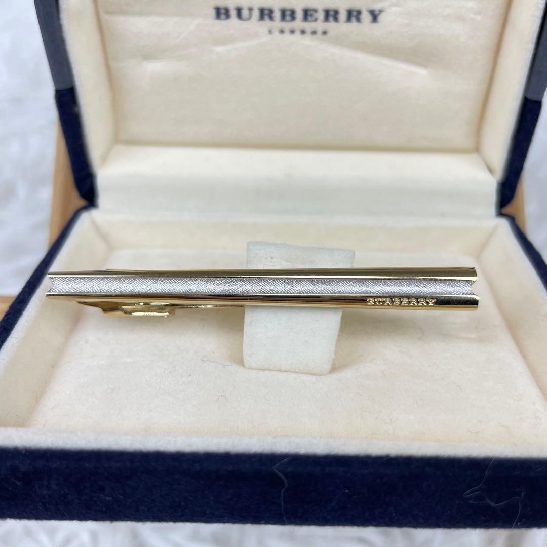 極美品✨BURBERRY✨バーバリーロンドン✨ネクタイピン✨金銀コンビカラー✨