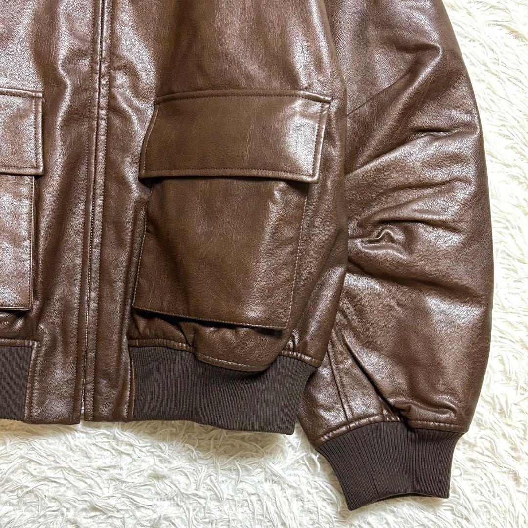 【新品未使用】Ungrid フェイクレザーブルゾン ブラウン F