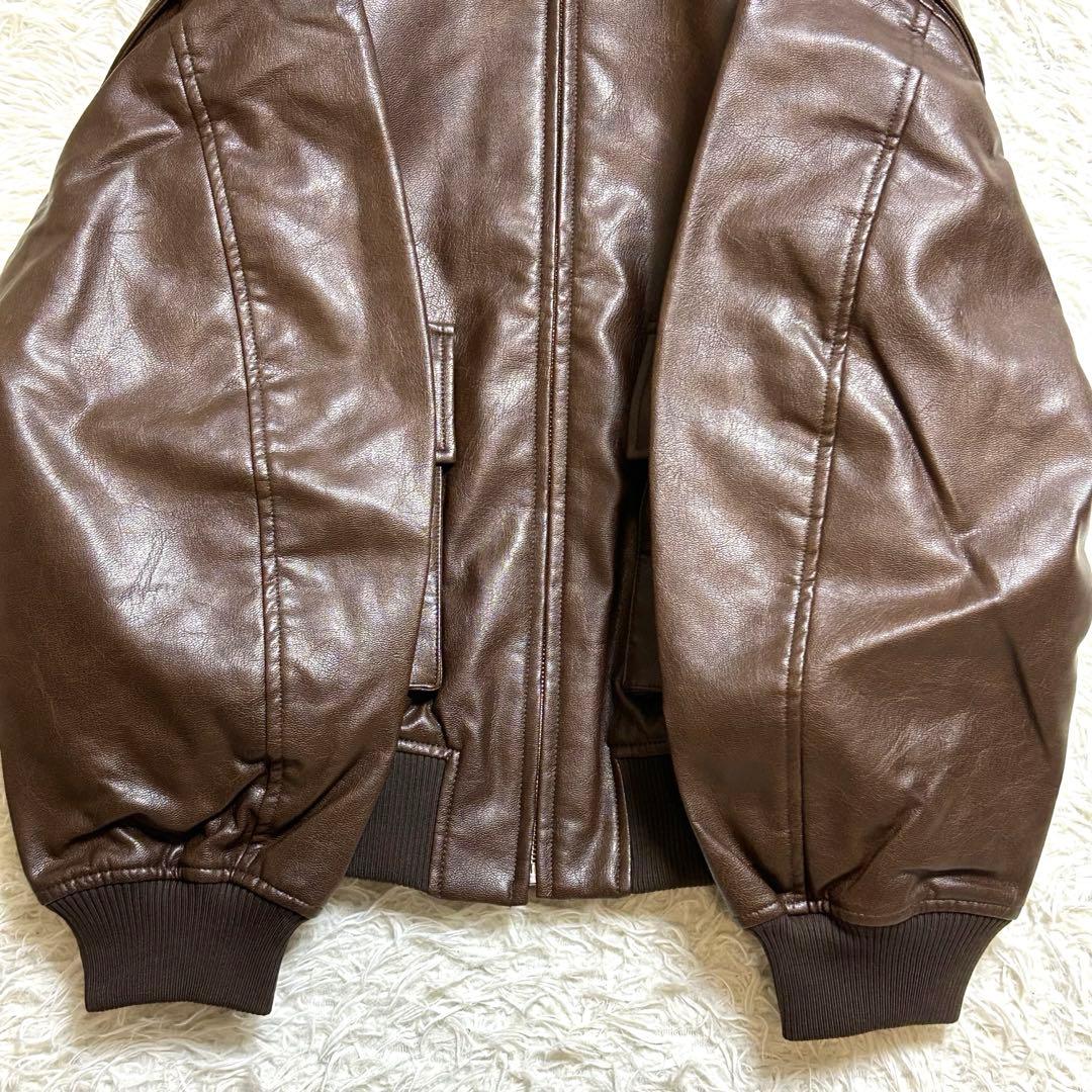 【新品未使用】Ungrid フェイクレザーブルゾン ブラウン F