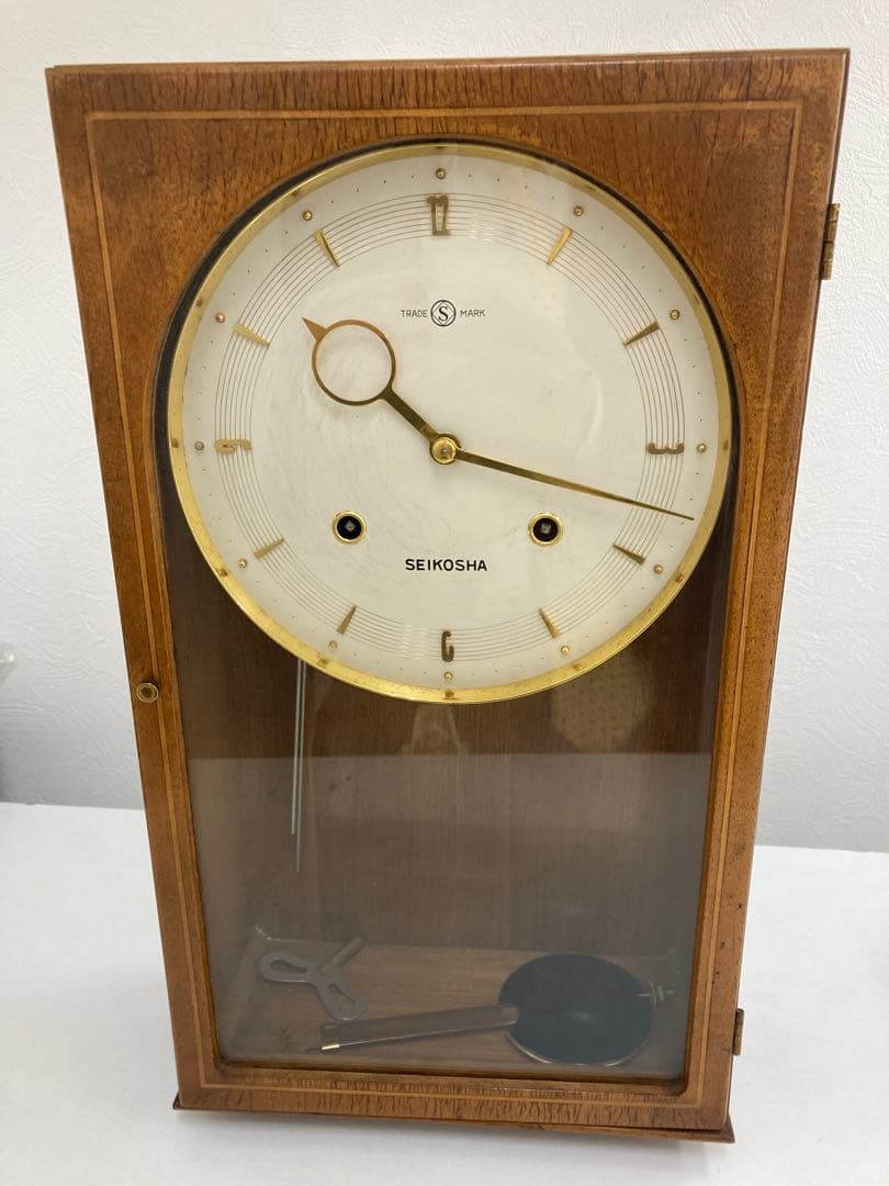 【昭和アンティーク✨】 SEIKOSHA 精工舎　クラシック時計 木製ビンテージ