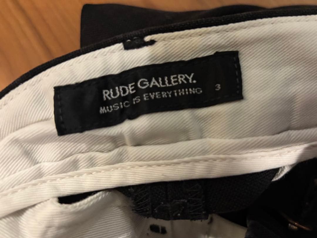 RUDE GALLERY ブラック スラックス サイズ3