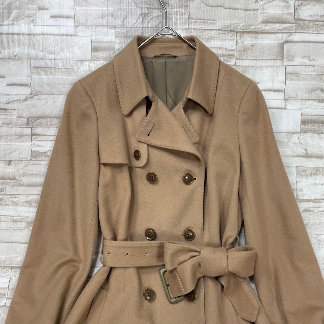 【美品】アナイ★カシミヤ100　ベルト付きトレンチコート　ダブル　キャメル　38