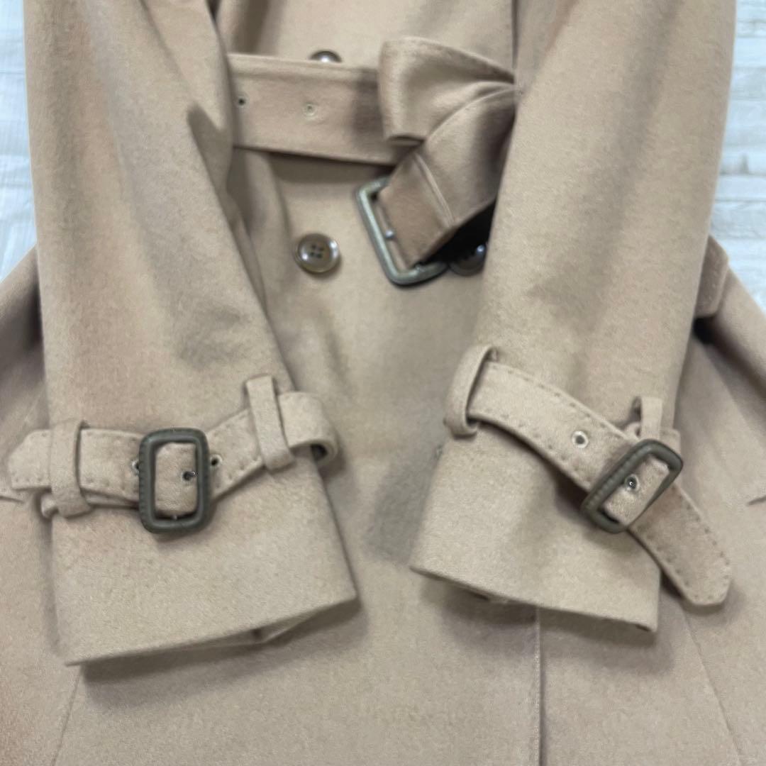 【美品】アナイ★カシミヤ100　ベルト付きトレンチコート　ダブル　キャメル　38